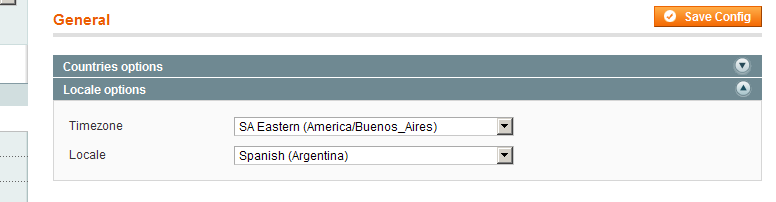 Selección de Locale es_AR en Magento