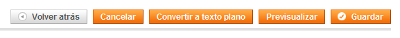 Opciones de la plantilla de correo en Magento