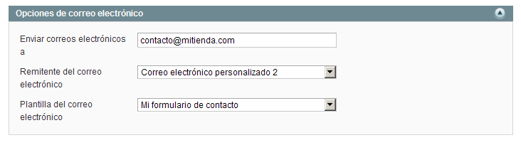 Configuración personalizada del correo de contacto en Magento