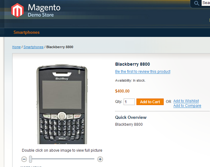 Agregando un Producto al Carrito en Magento