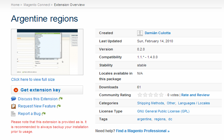 Argentine regions 0.2.0 disponible para descarga