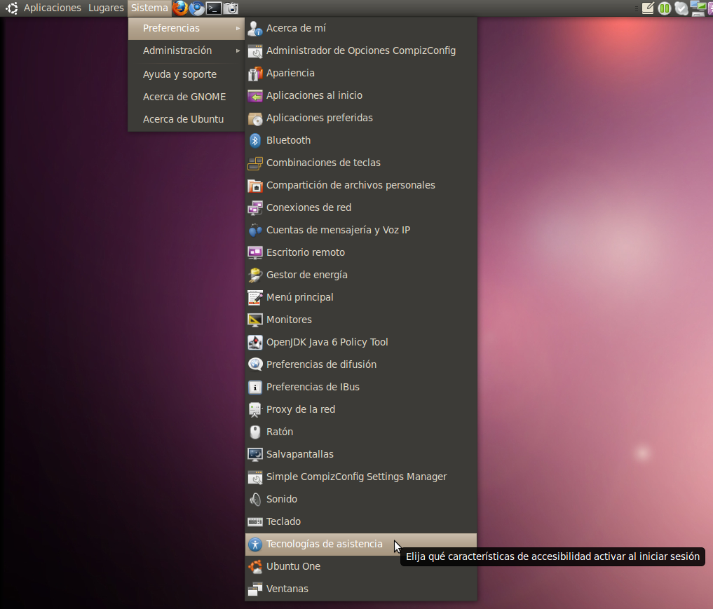 Tecnologías de asistencia en Ubuntu