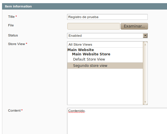 Formulario multi store view en Magento