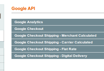 Lista actual de los servicios integrados de Google en Magento