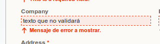 Mensaje personalizado de validación JS en Magento