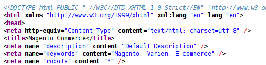 Html tags generados por nuestro módulo en Magento