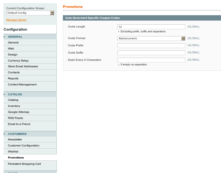 Generación automática de códigos de cupón en Magento