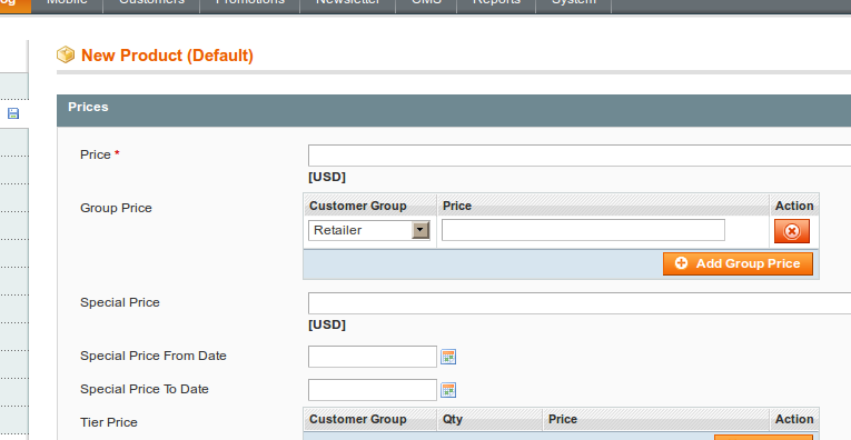 Precios por grupo de cliente en Magento