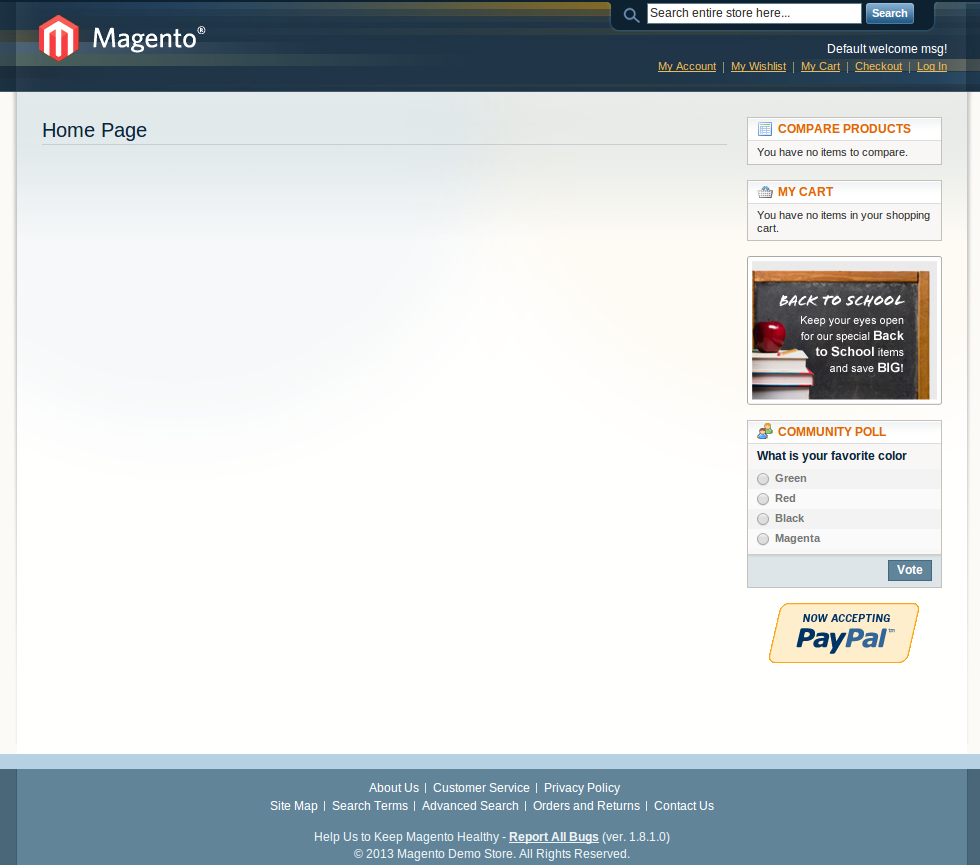 Magento frontend theme