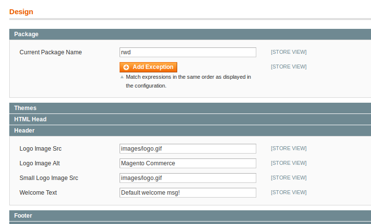 Configuración del theme en Magento