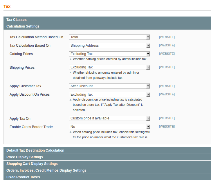 Configuracioń Cross-Border en Magento