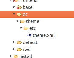 theme.xml para los themes en Magento