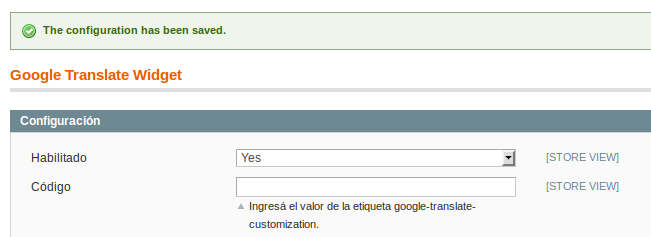 Habilitando Dc_GoogleTranslateWidget para Magento