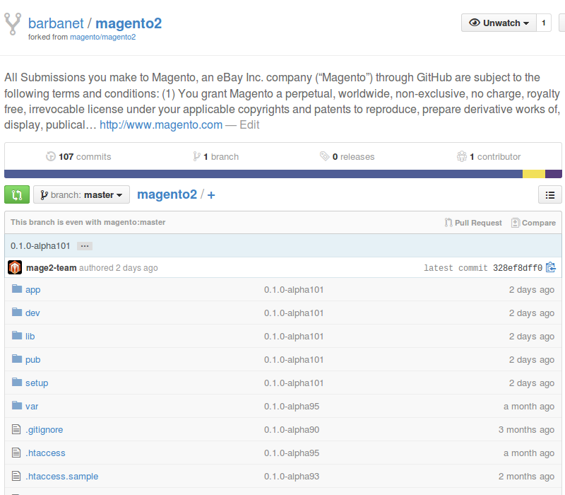 Fork de Magento2 actualizado