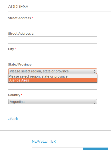 Provincias editadas con Dc_Regions en Magento