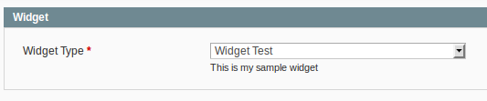 Selección de Widgets en Magento