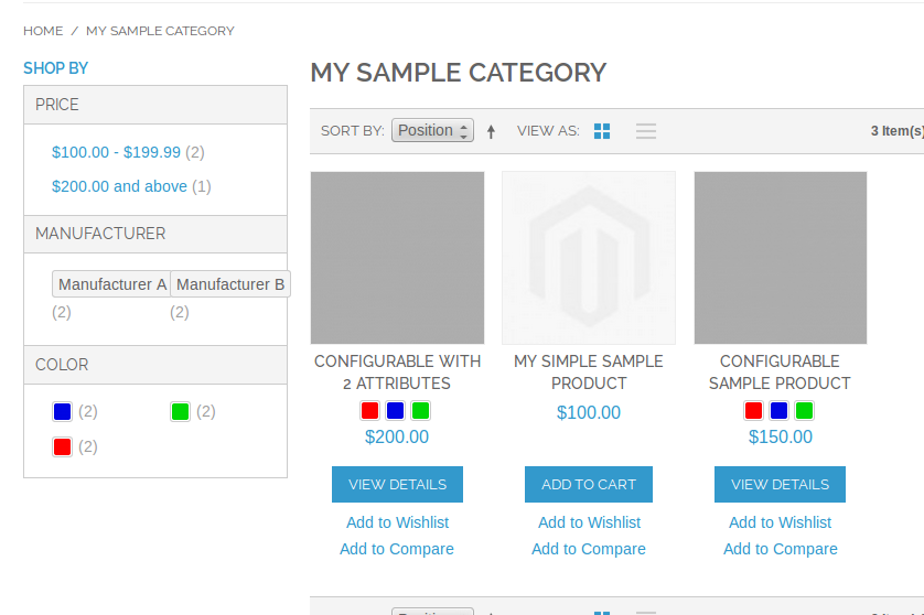 Layered Navigation con Configurable Swatches en Magento