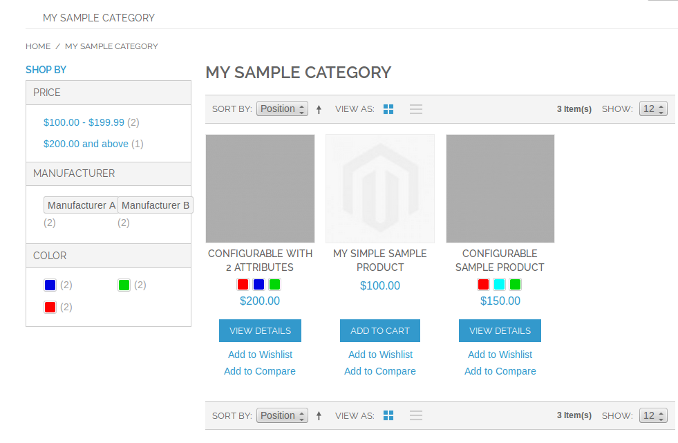 Layered Navigation con Configurable Swatches en Magento