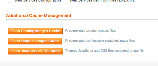 Limpieza de cache de Configurabel Swatches en Magento