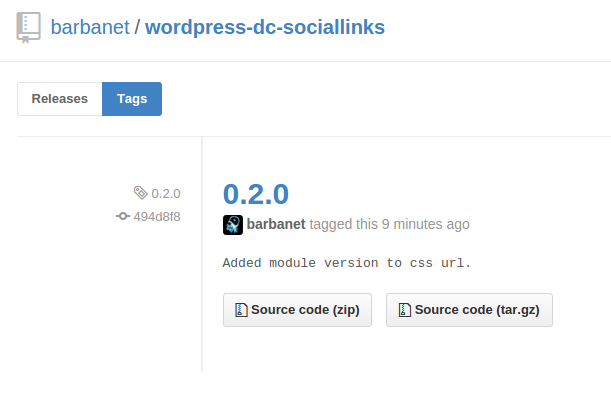 Dc_SocialLinks 0.2.0 para WordPress