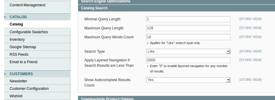 Configuración del autocompletado en búsquedas de Magento