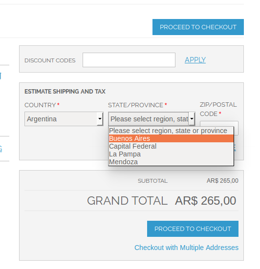 Ordenamiento de Provincias en Magento