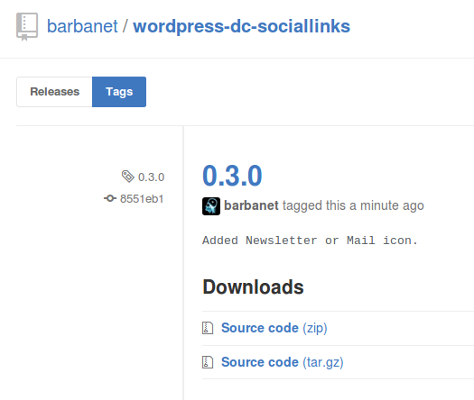Dc_SocialLinks 0.3.0 para WordPress