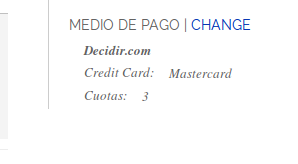 Resúmen método de pago en Checkout de Magento