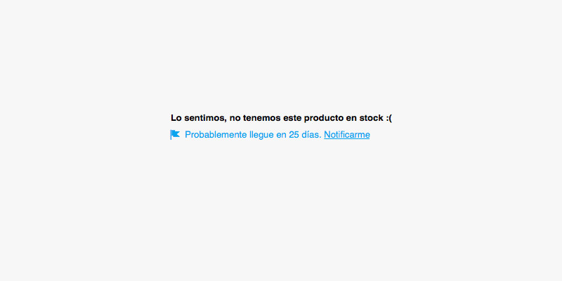 Notificación de stock