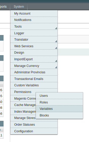 Permisos para bloques y variables en Magento