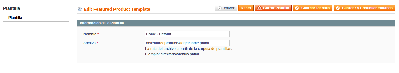 Plantillas para Dc_FeaturedProduct