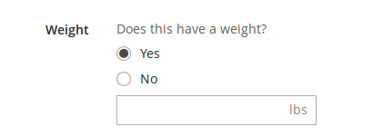 Atributo peso en los Productos en Magento2