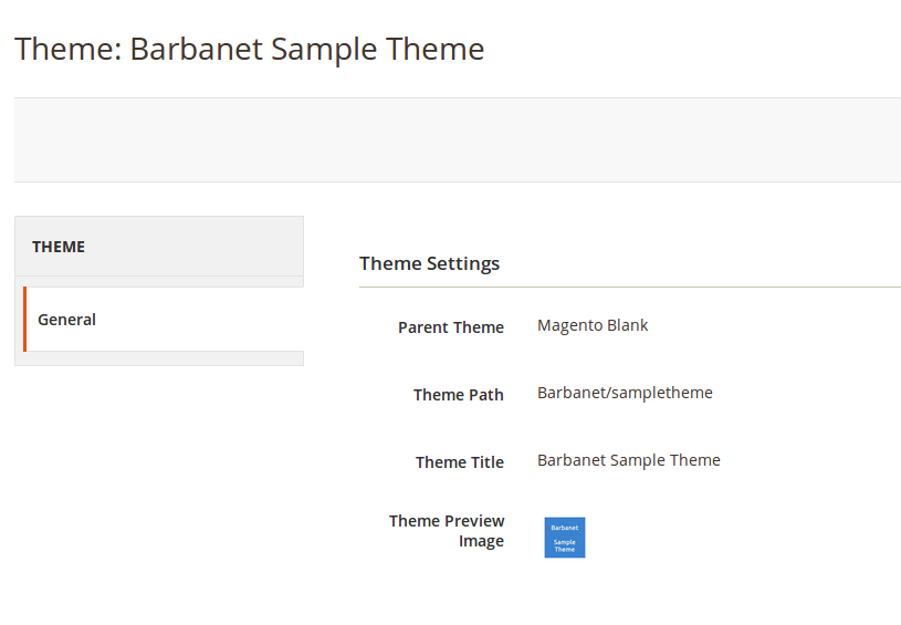 Detalle de un theme en Magento2