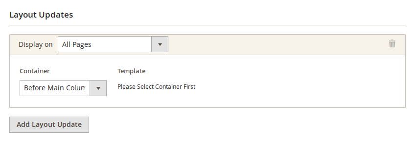 Configuración de Widget en Magento2