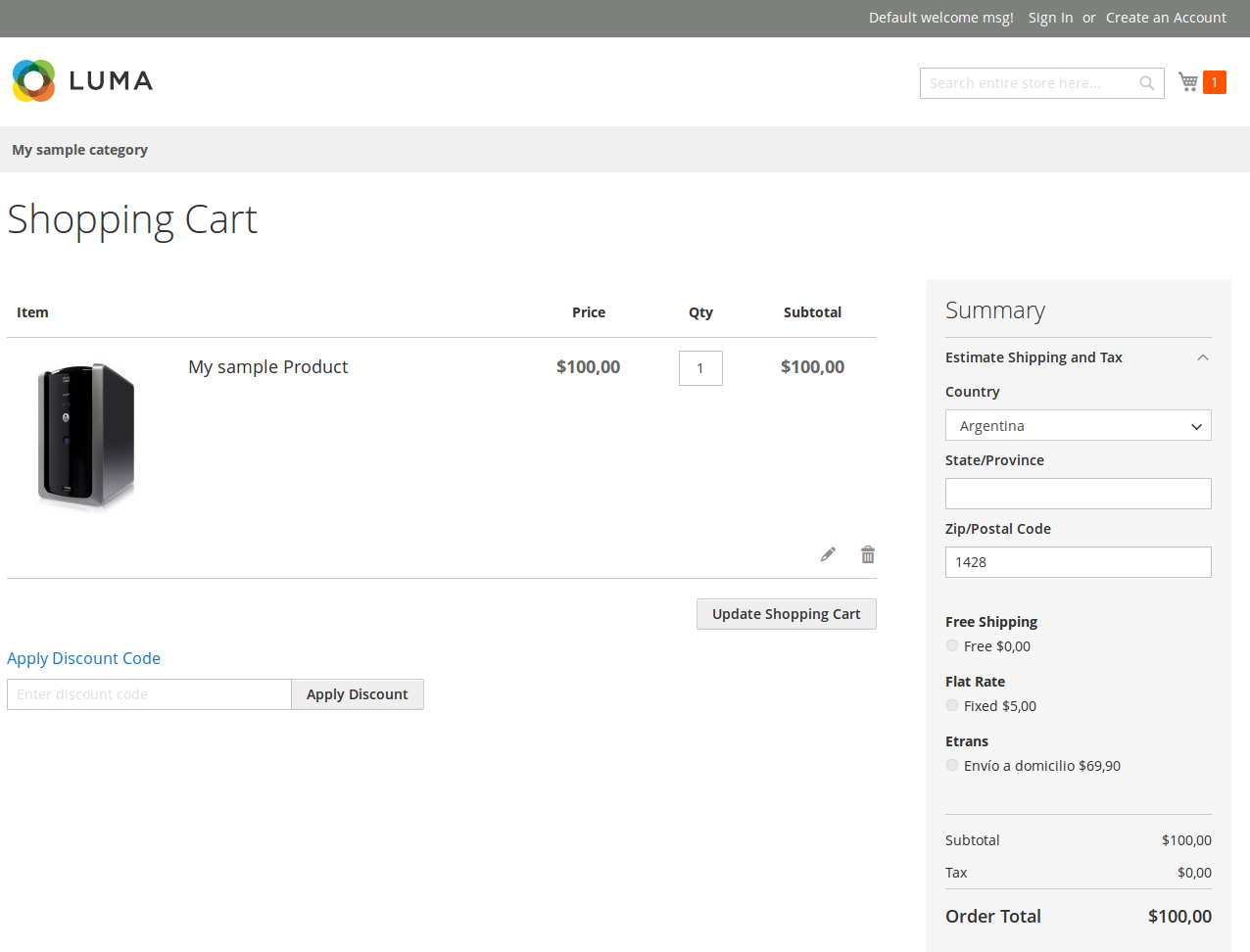 Checkout en Magento2