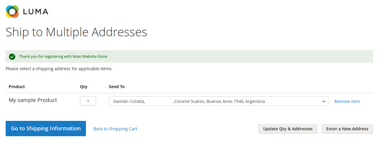 Checkout en Magento2