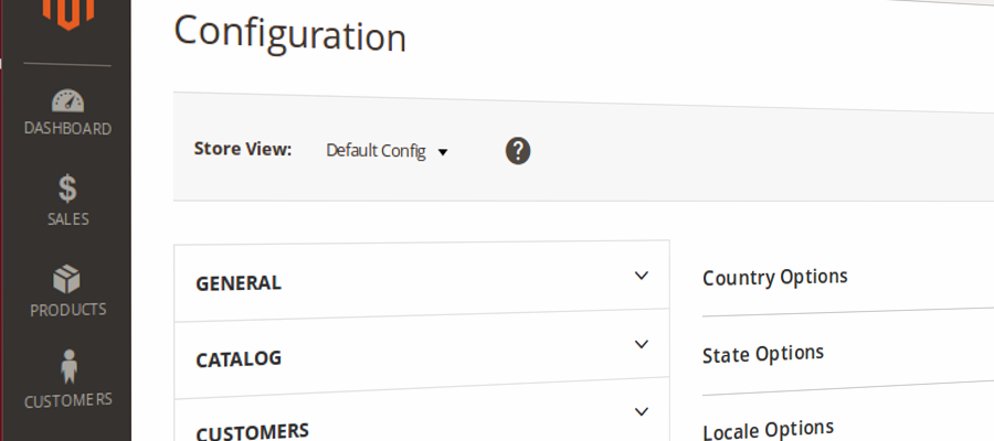 Configuración en Magento2