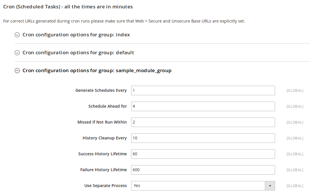 Configuración cronjobs en Magento2