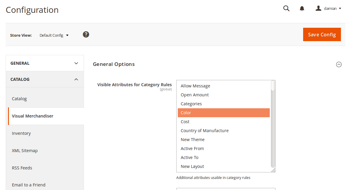 Visual Merchandiser en Magento2