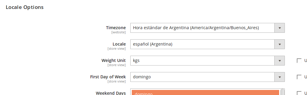 Configuración de idioma