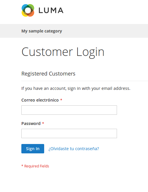 Login del Comprador