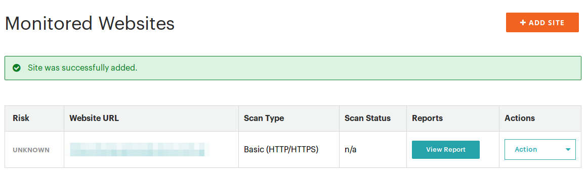 Configuración del Security Scan