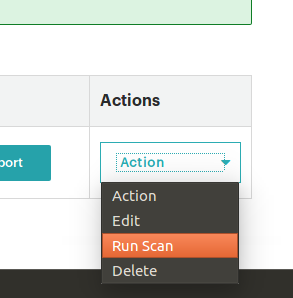 Configuración del Security Scan