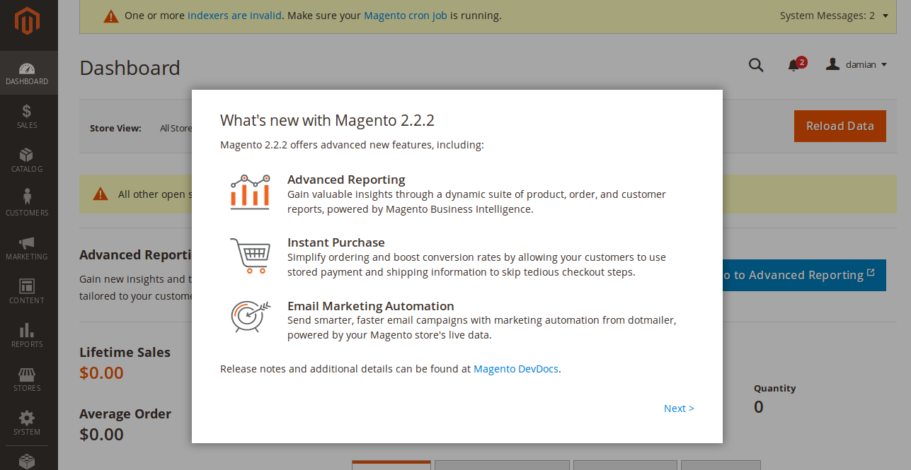 Novedades Magento 2.2.2