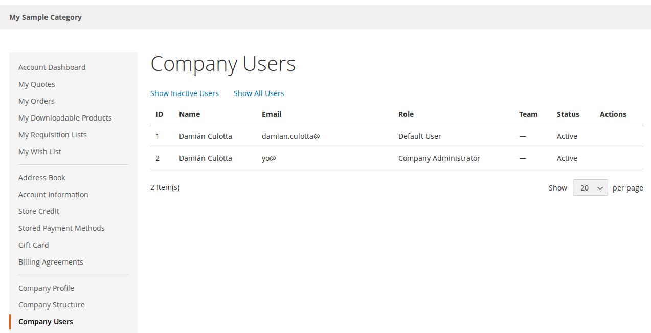 Asociar Cliente a Compañía para B2B