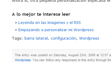 Presentación en los posts