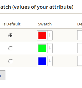 Configuración de valores para los atributos en Magento2